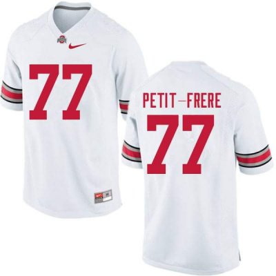 NCAA Ohio State Buckeyes Men's #77 Nicholas Petit-Frere White Nike Football College Jersey IGH7745PW